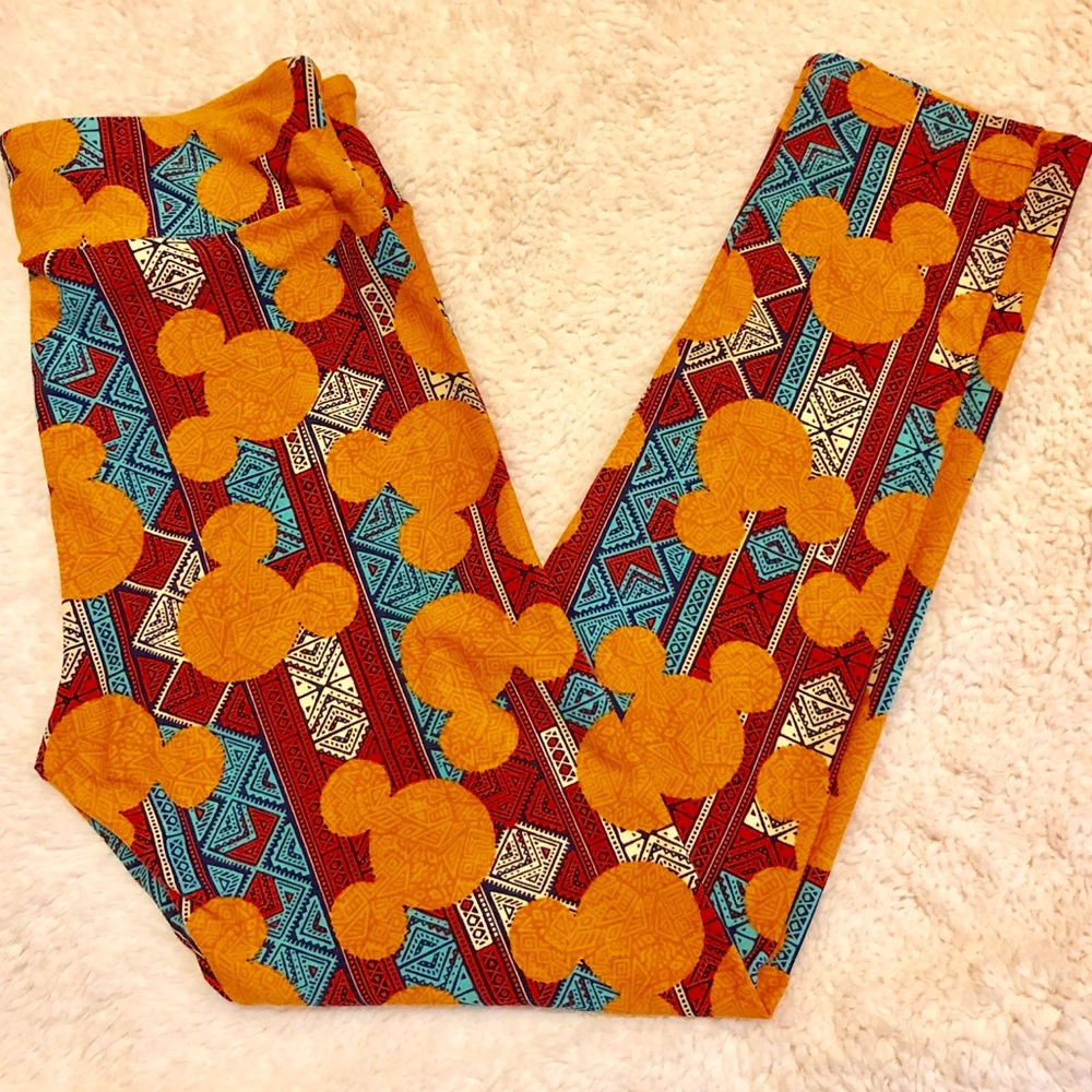 EUC LuLaRoe Disney Mickey Mouse OS Leggings
